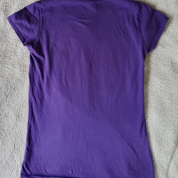 Next Level Dallas Floral Cotton  T-Shirt Purple - Picture 3 of 6